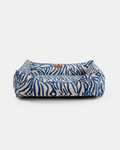 Chester & Lee | Velvet Sleeper Dog Bed Blue & White Animal Print