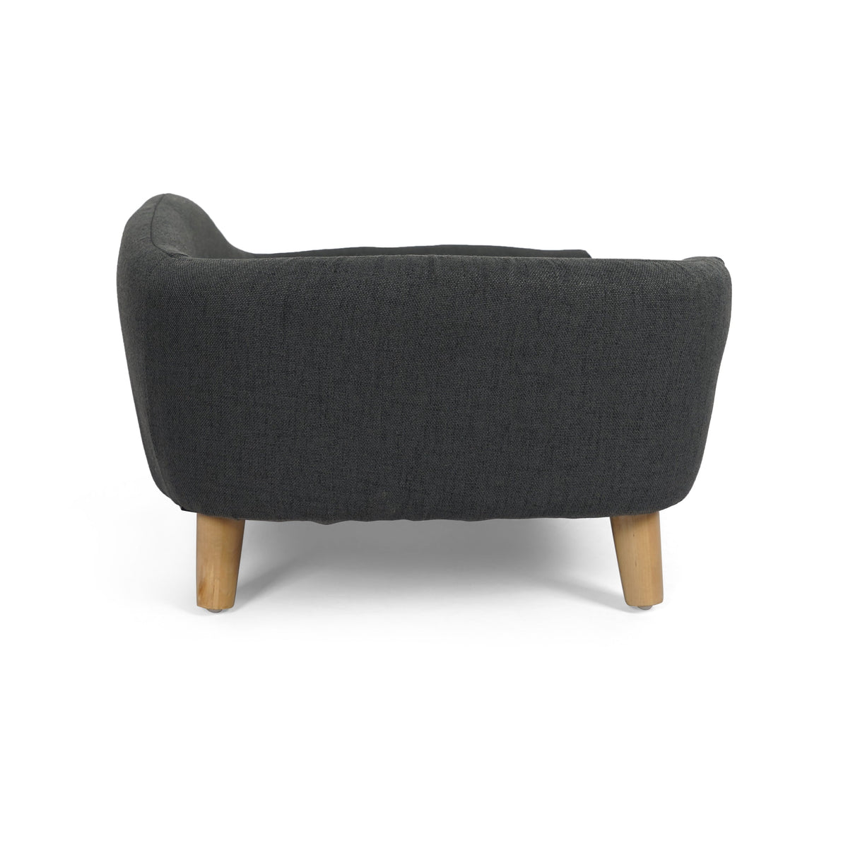 Elevated Dog Bed Frame for Small Dogs with Rubber Wood Legs - Dark Grey
