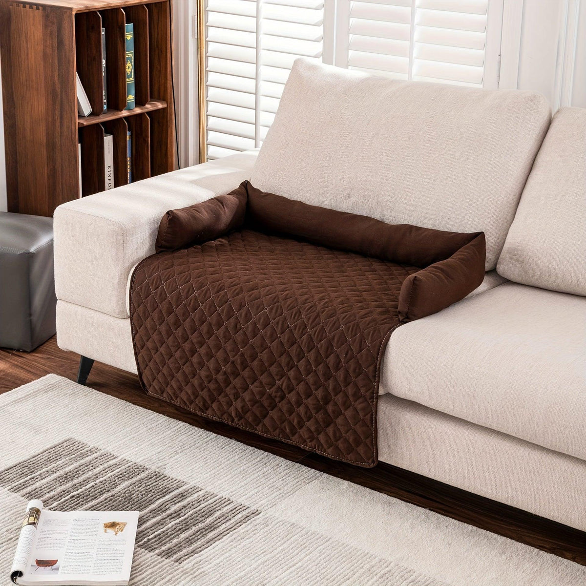 Fluffy Calming Dog Bed Sofa Cover - Pet Mat for Ultimate Comfort