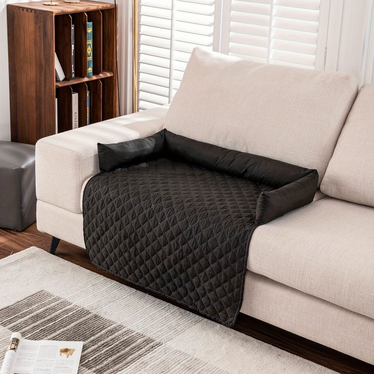 Fluffy Calming Dog Bed Sofa Cover - Pet Mat for Ultimate Comfort